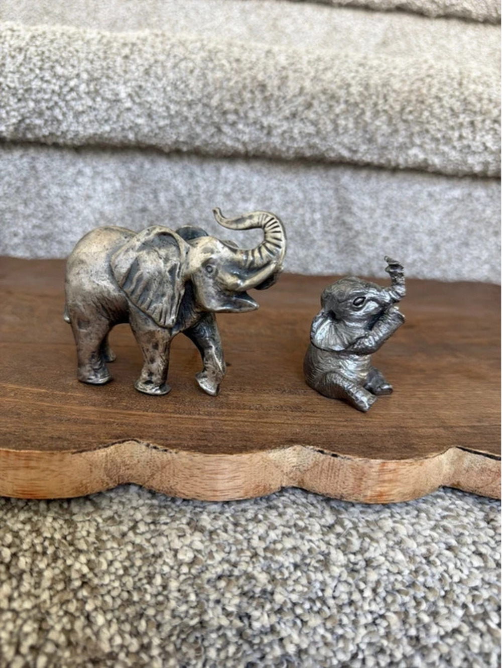 Set of 2 Heavy Elephants Could be paperweights